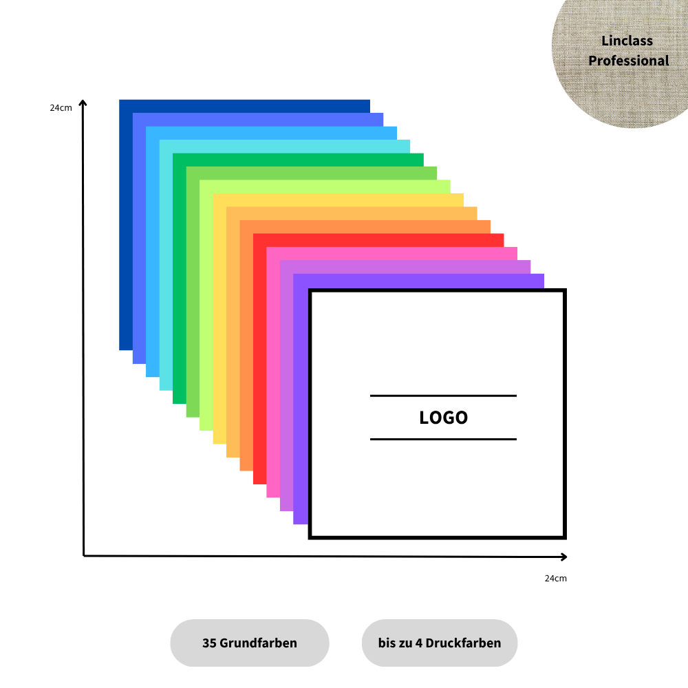 Serviette Airlaid Professional 1/4 Falz, farbig